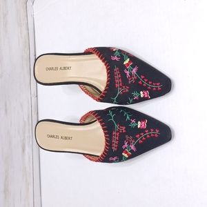 Size 10 Charles Albert Women's Black Red Pink Heels